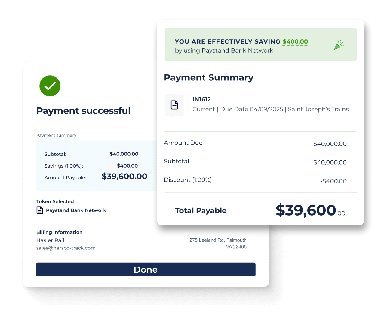 Paystand Payment Summary