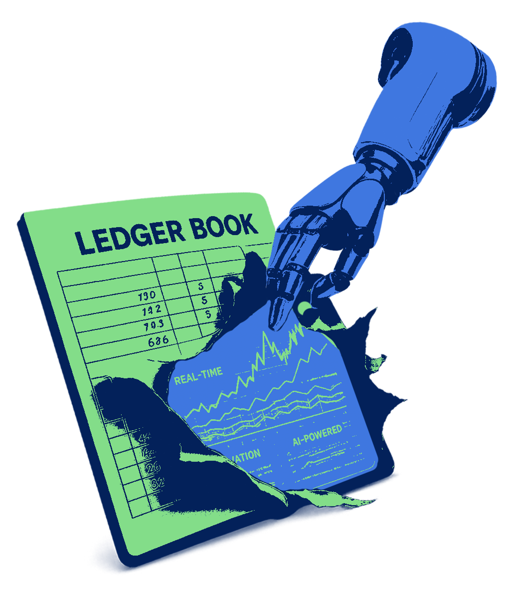 Ledger Book icon blue green